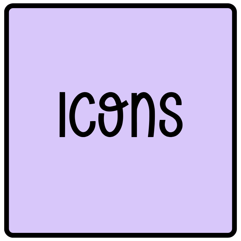 Icon theme planner sticker category