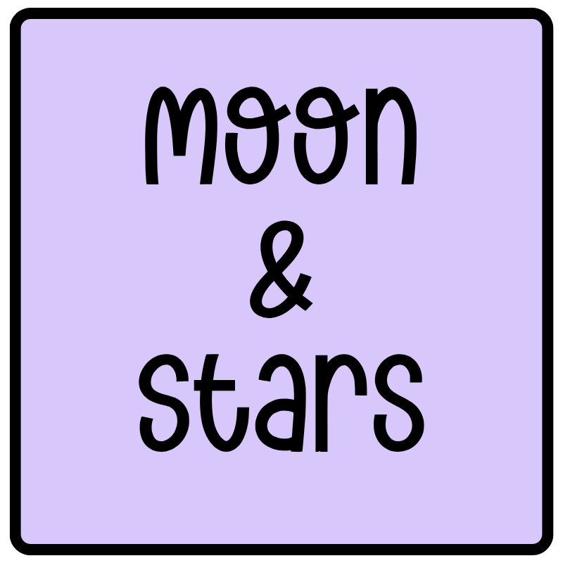 Moon and stars theme planner sticker catgegory