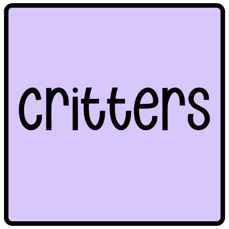 Critters themed planner sticker category