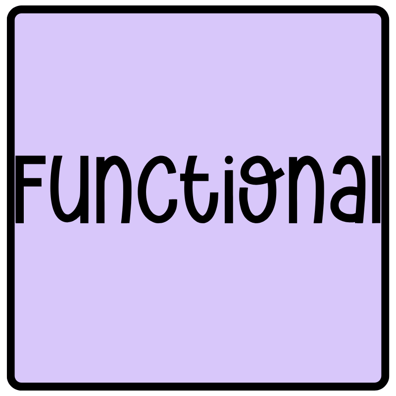 Functional themes planner sticker category