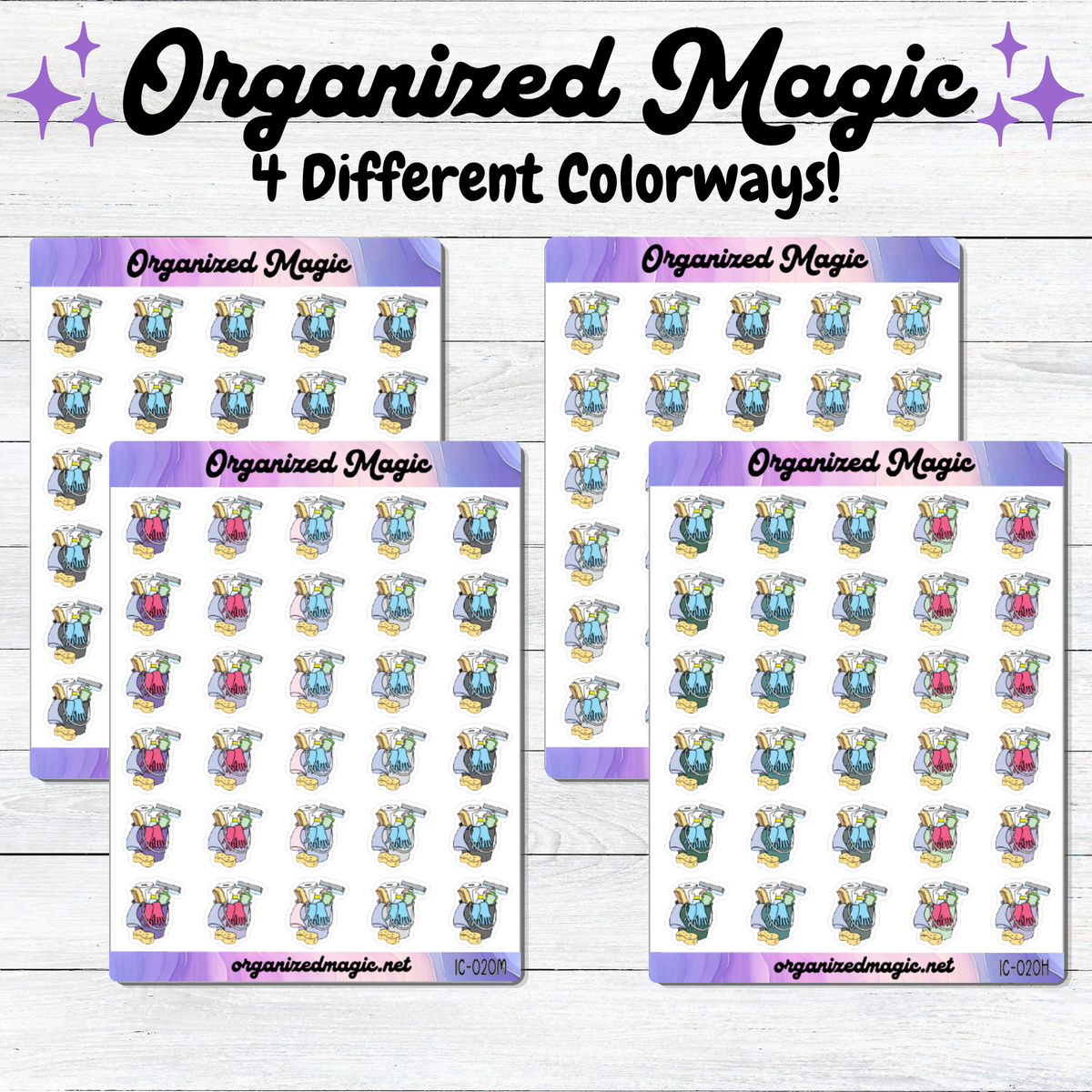 Cleaning Bucket planner stickers, Chore icon stickers