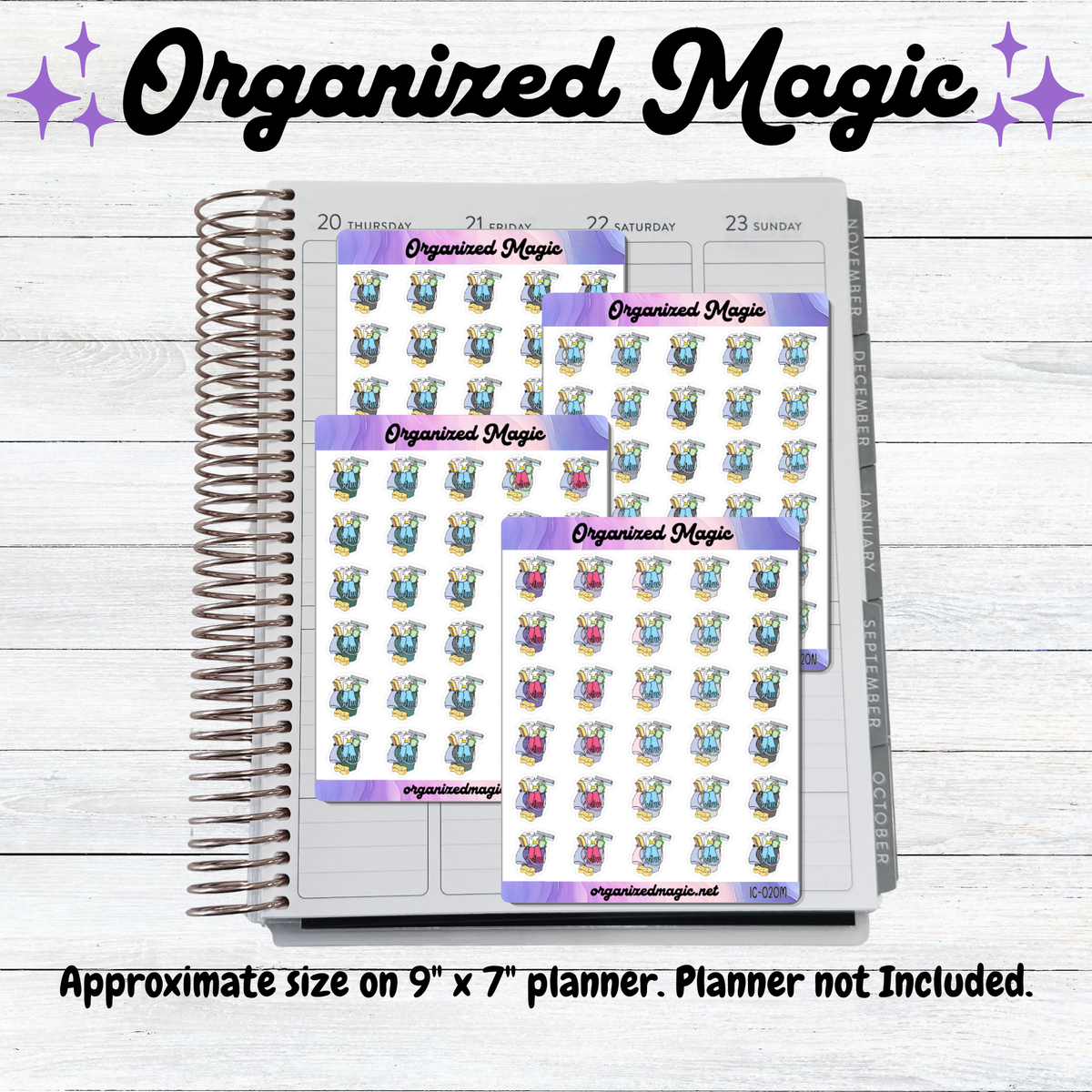 Cleaning Bucket planner stickers, Chore icon stickers