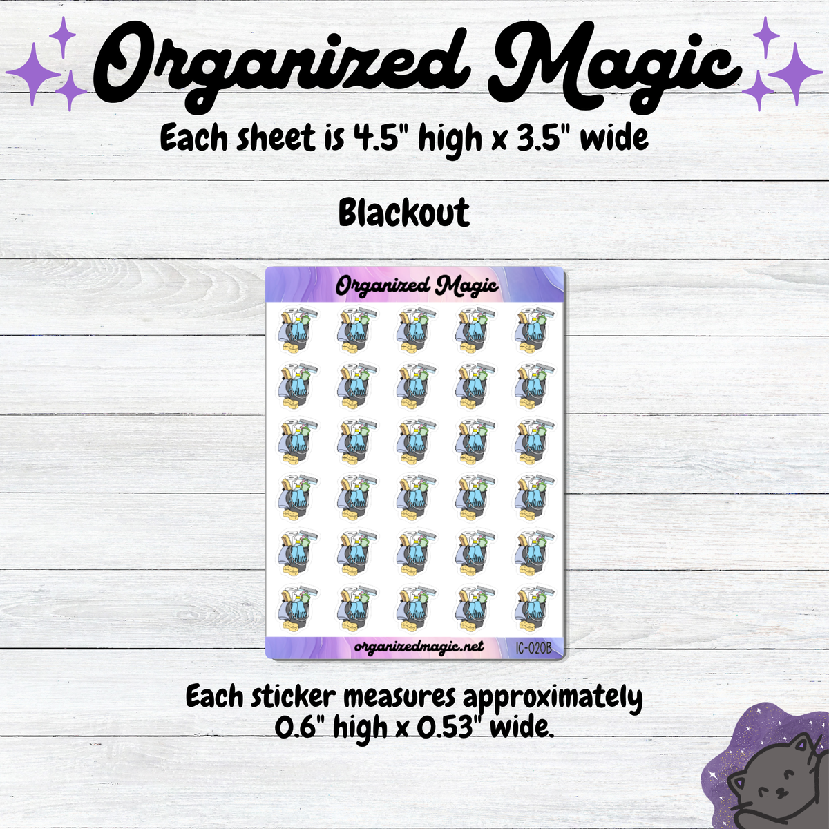 Cleaning Bucket planner stickers, Chore icon stickers