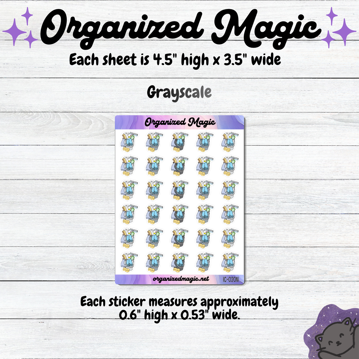 Cleaning Bucket planner stickers, Chore icon stickers