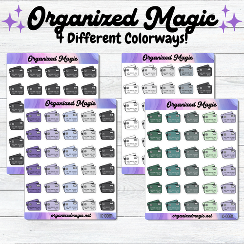 a group of cards with different colors of graphics
