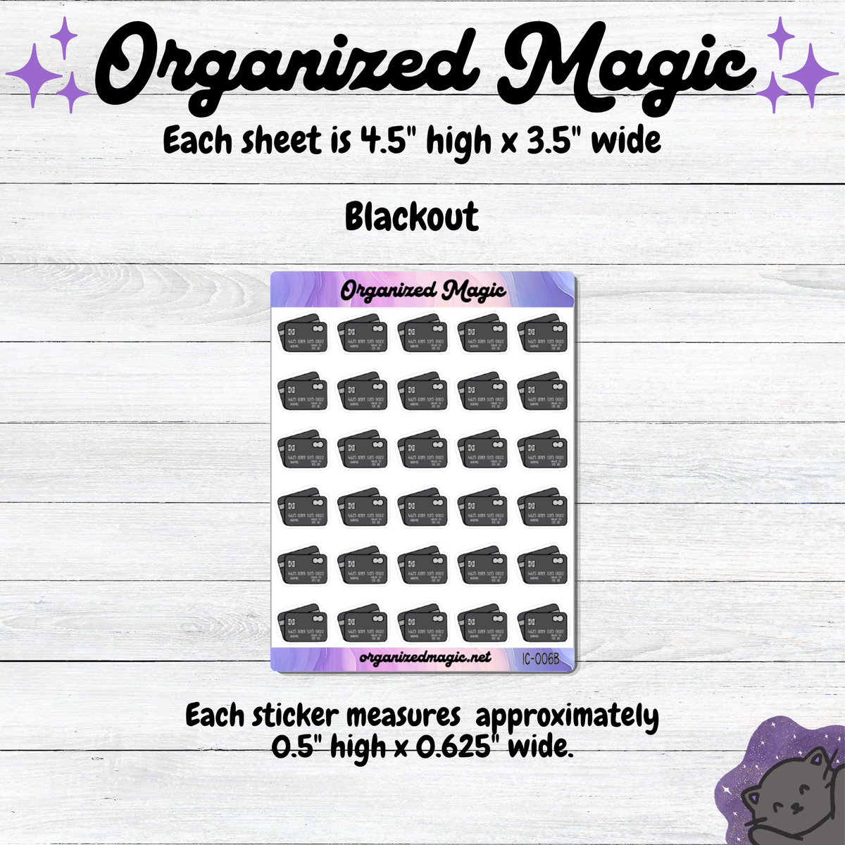 Credit Card planner stickers, Small budgeting bill icon stickers