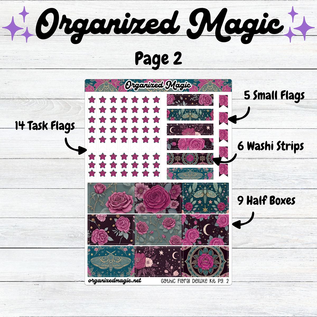 Gothic Floral Deluxe Vertical Kit