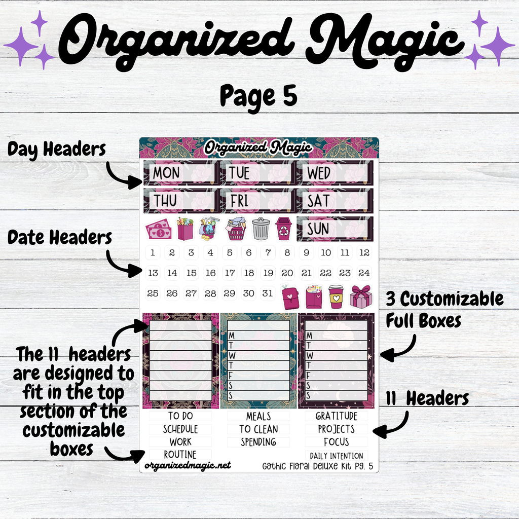 Gothic Floral Deluxe Vertical Kit