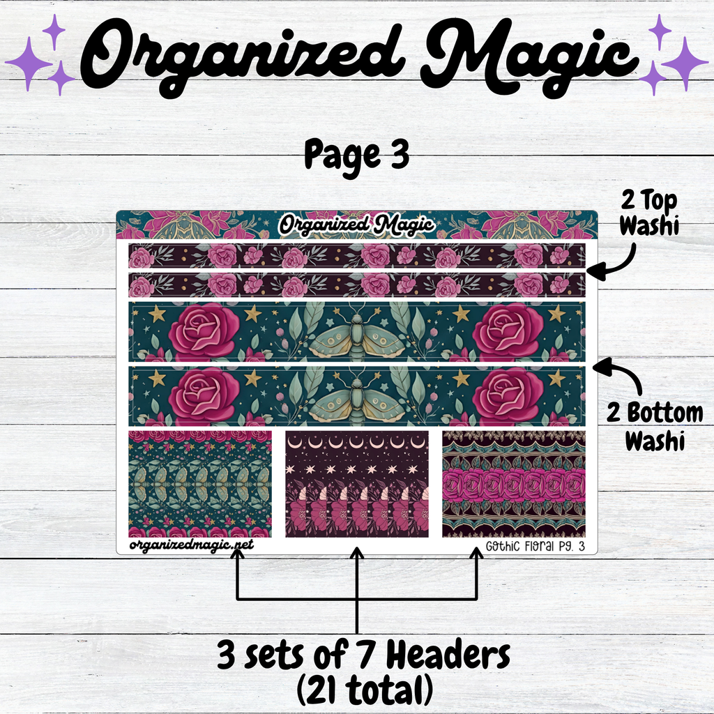 Gothic Floral Deluxe Vertical Kit