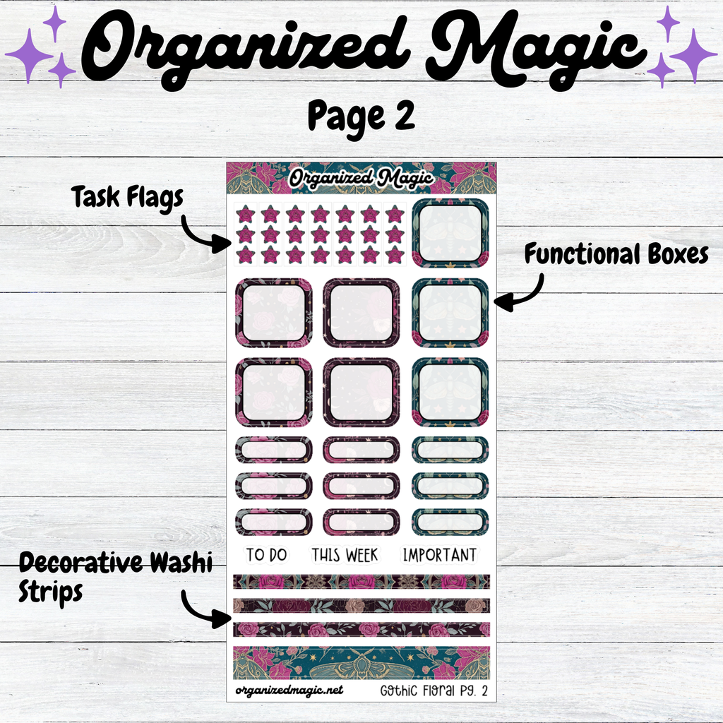 Gothic Floral Hobonichi Weeks Kit
