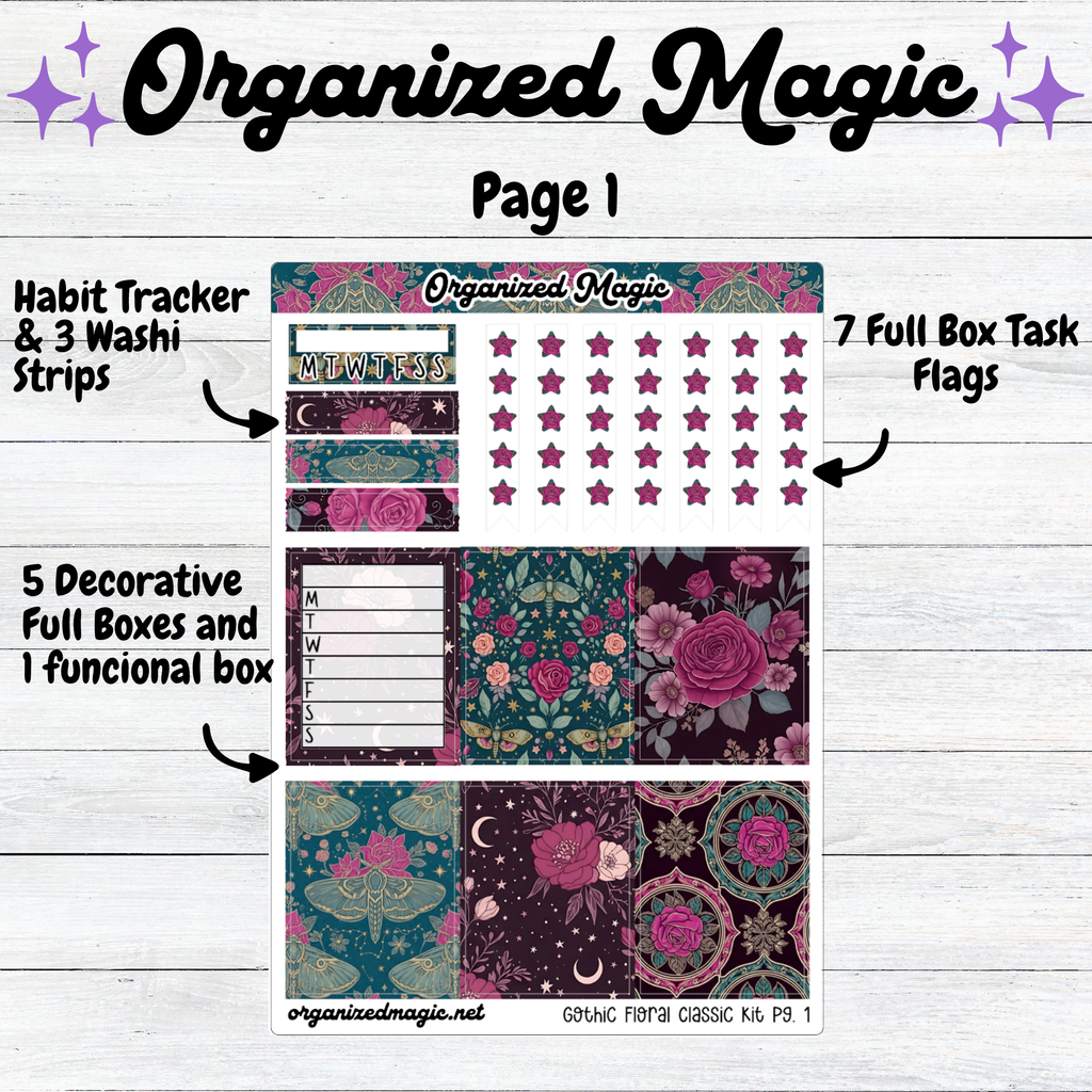 Gothic Floral Vertical Classic Kit