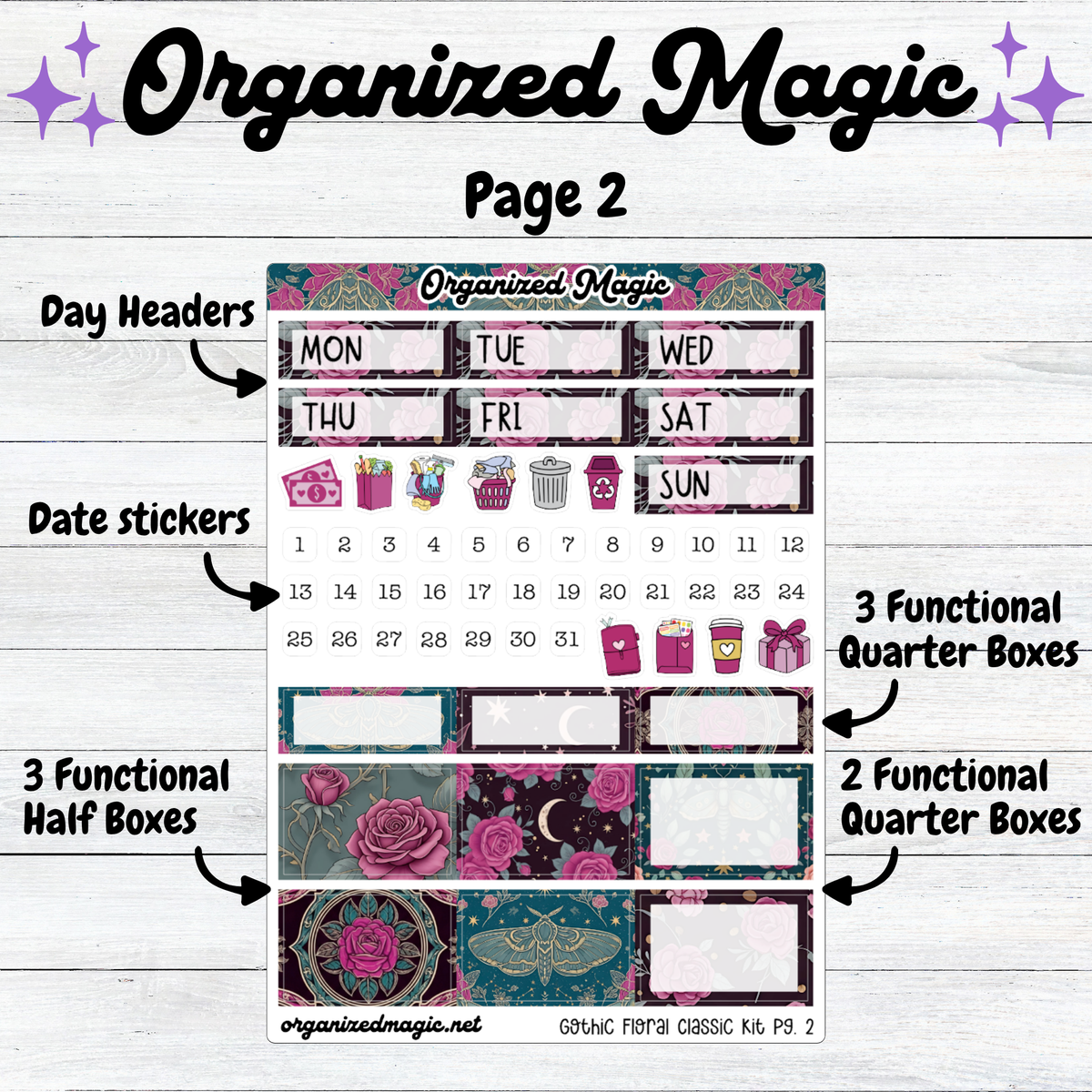 Gothic Floral Vertical Classic Kit