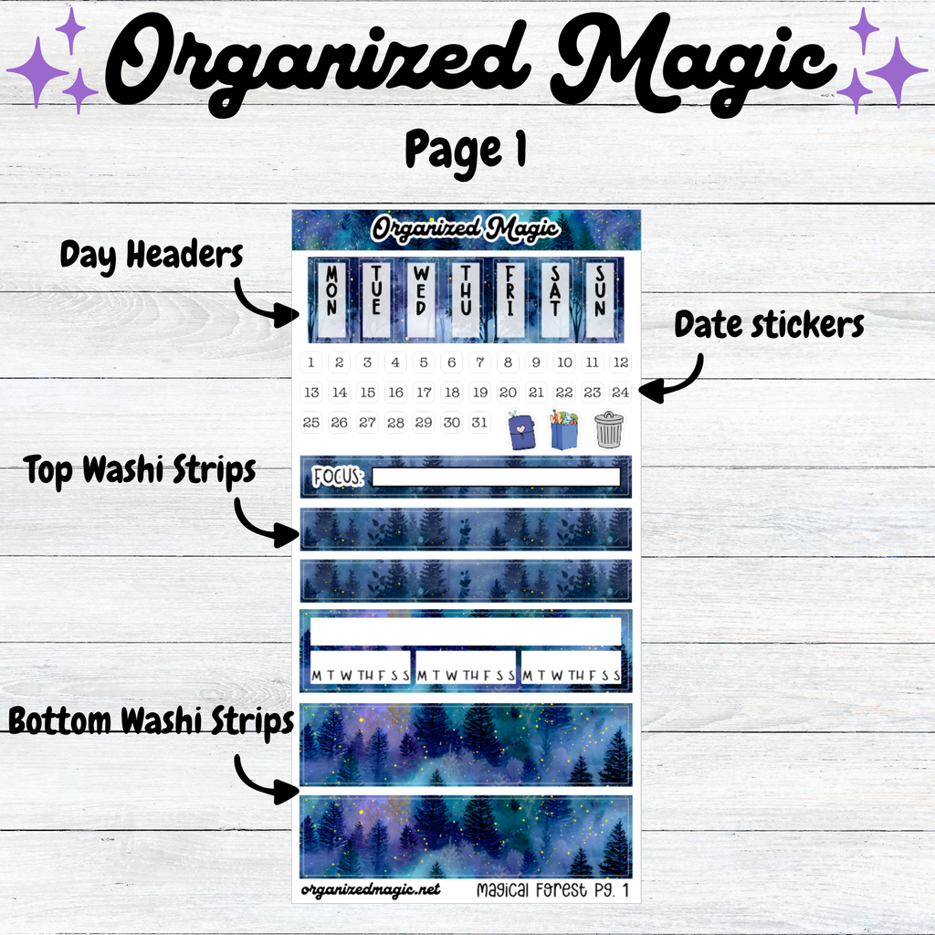 a calendar with text and images