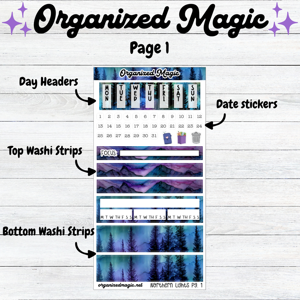 a calendar with text and images