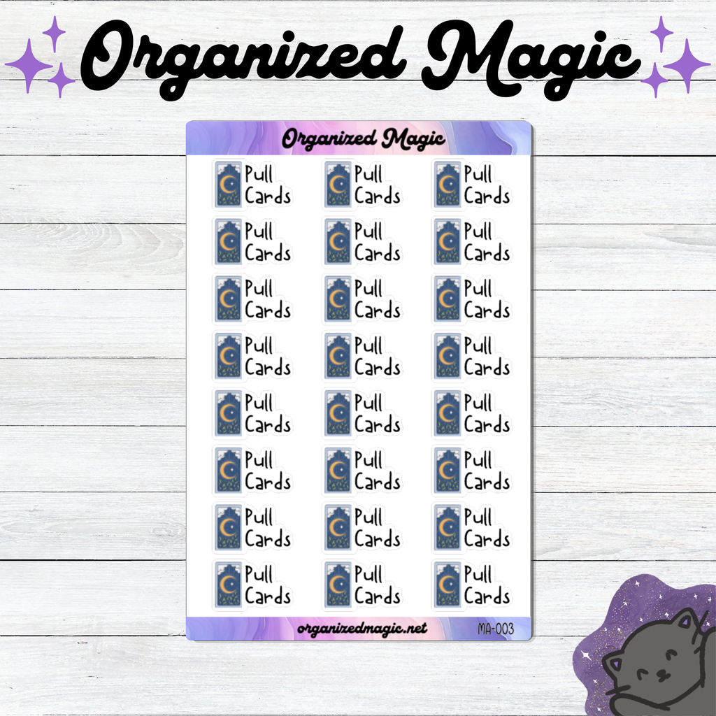 a sticker of cards