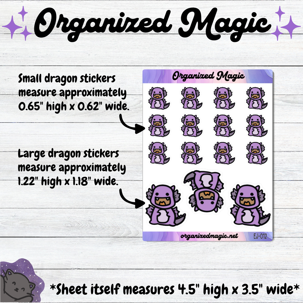 Purple Doodle Dragons