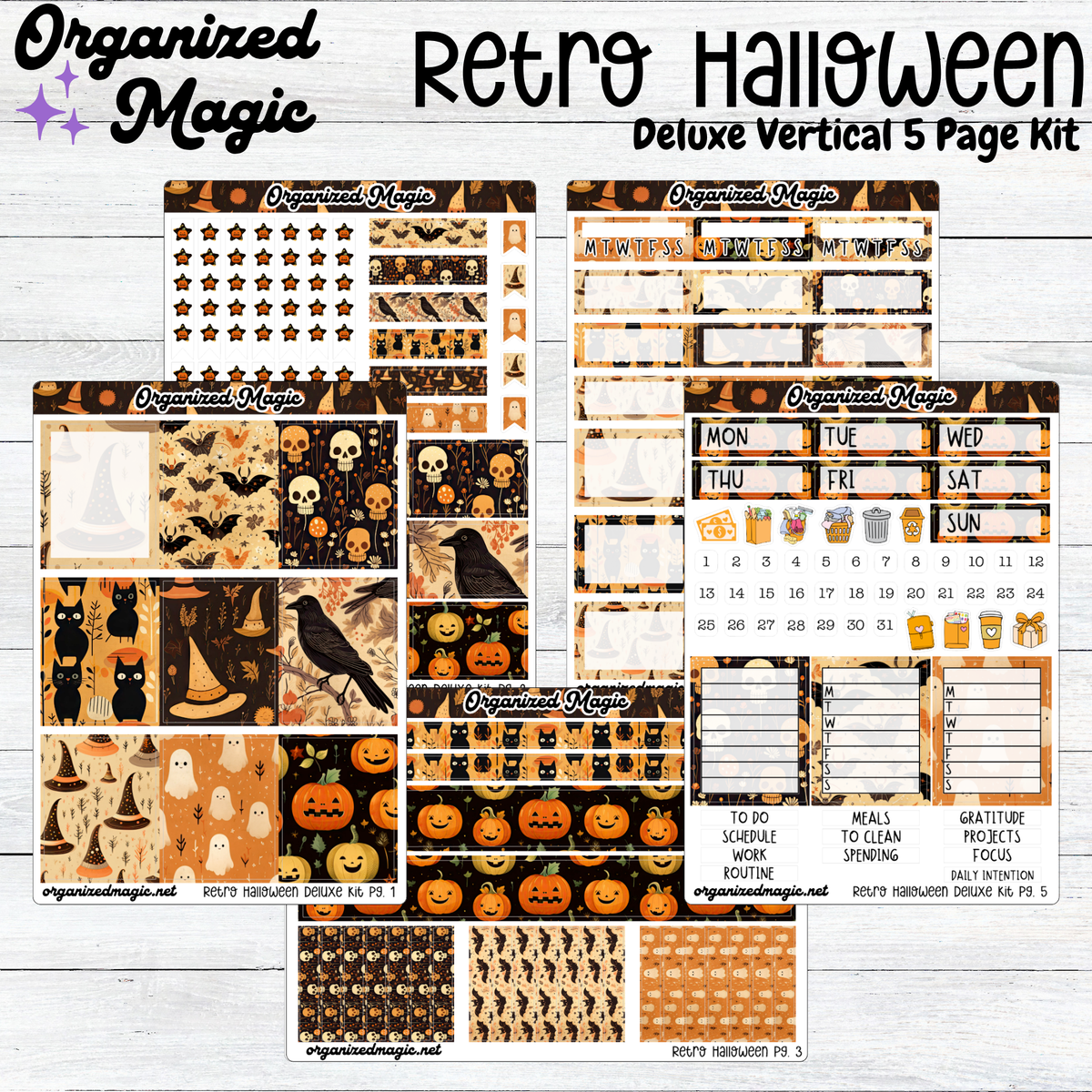Retro Halloween Vertical Deluxe Kit
