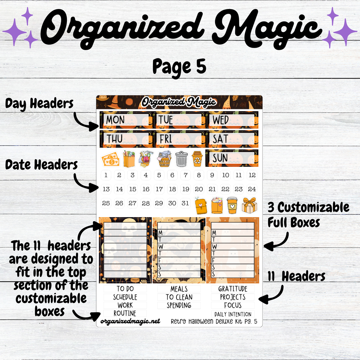 Retro Halloween Vertical Deluxe Kit