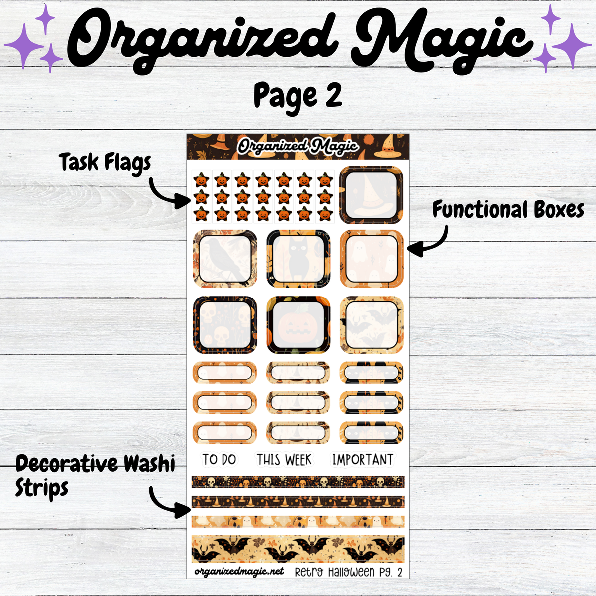 Retro Halloween Hobonichi Weeks Kit