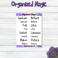 Sabbats Script Planner Stickers, Pagan Witchcraft Symbols, Matte Weatherproof Planner Accents