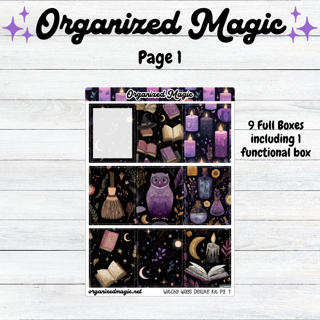a box of purple and black objects